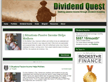Tablet Screenshot of dividendquest.com